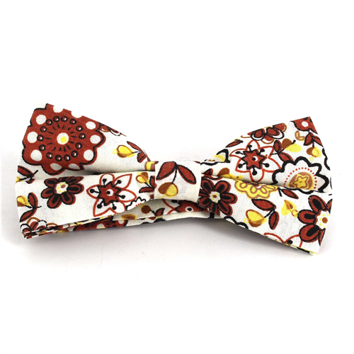 Papillon Fiori Bianco e Marrone