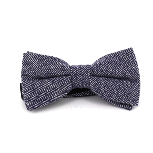 Papillon in Lana a Spina di Pesce Blu Navy