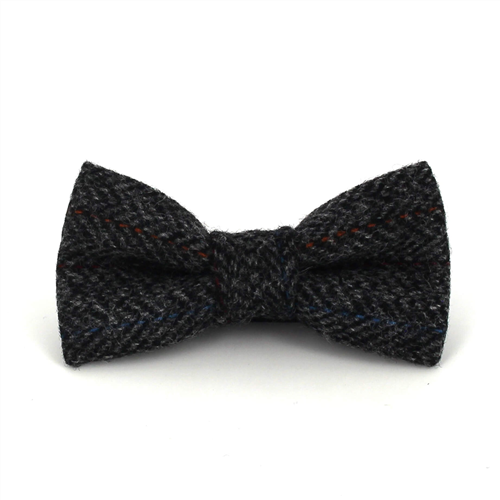 Papillon Lana Spina di Pesce Nero e Grigio