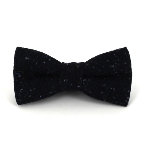 Papillon Lana Nero con Pois Grigi