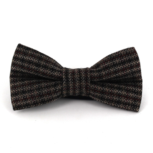 Papillon in Lana a Righe Marrone
