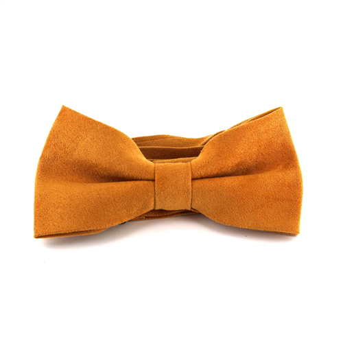 Papillon in camoscio giallo liscio