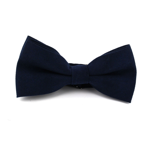 Papillon liscio in velluto azzurro scuro