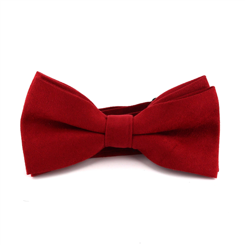 Papillon in velluto liscio rosso