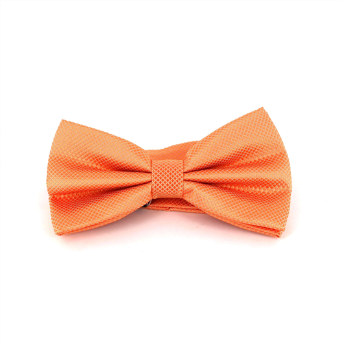 Papillon liscio a quadretti arancione chiaro