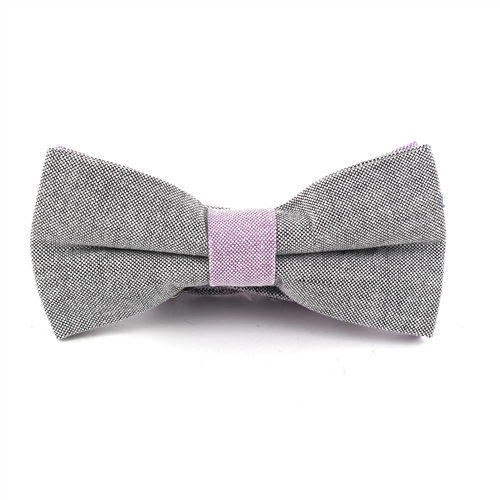 Papillon tinta unita Oxford Grigio e Lilla