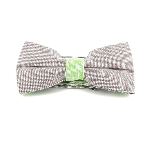 Papillon tinta unita Oxford Grigio e Verde