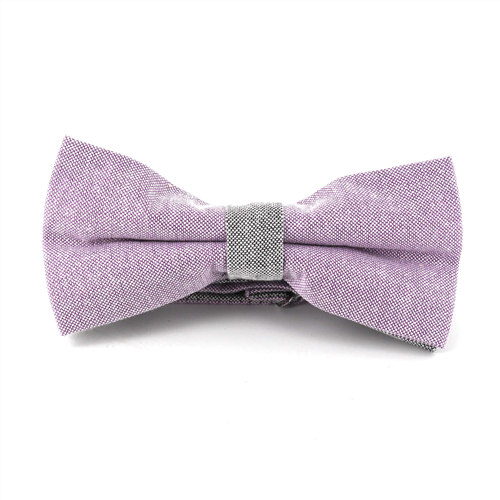 Papillon tinta unita Oxford Viola e Grigio