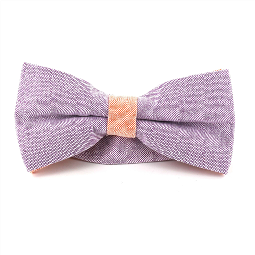 Papillon liscio Oxford Viola e Arancione