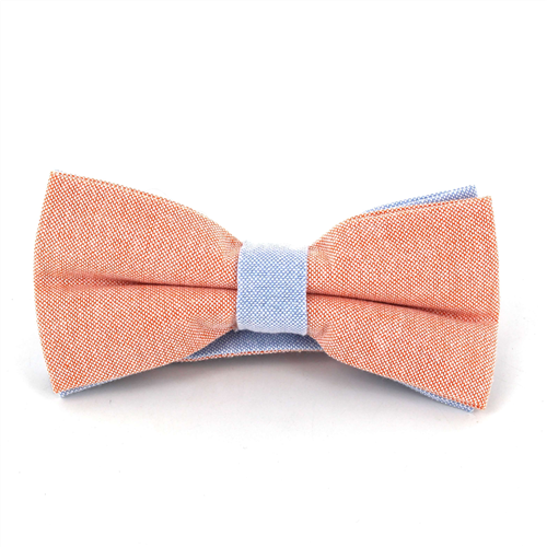 Papillon tinta unita Oxford Arancione e Blu