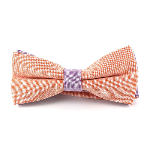 Papillon liscio Oxford arancione e lilla