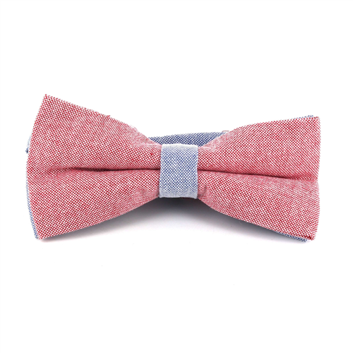 Papillon liscio Oxford Rosso e Blu