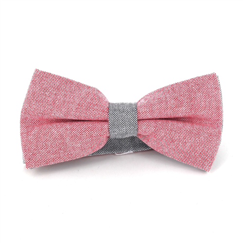 Papillon tinta unita Oxford Rosso e Grigio