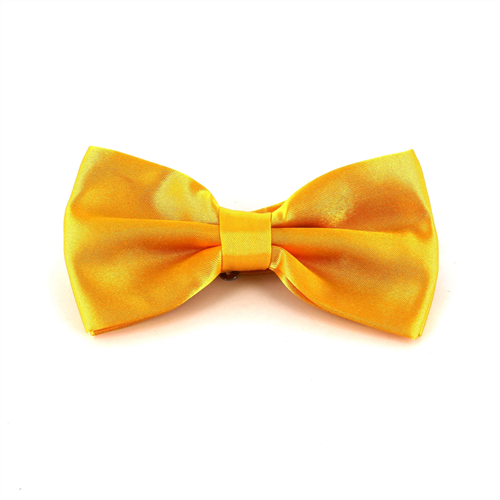 Papillon in Satin Giallo Solido