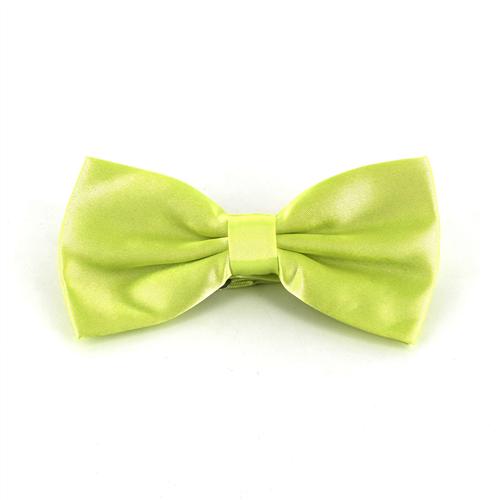 Papillon liscio in raso giallo limone
