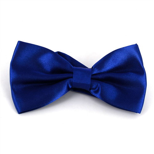 Papillon liscio in raso blu