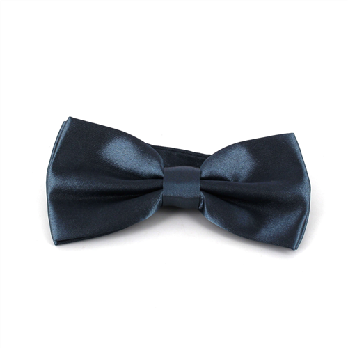 Papillon liscio in raso blu indaco