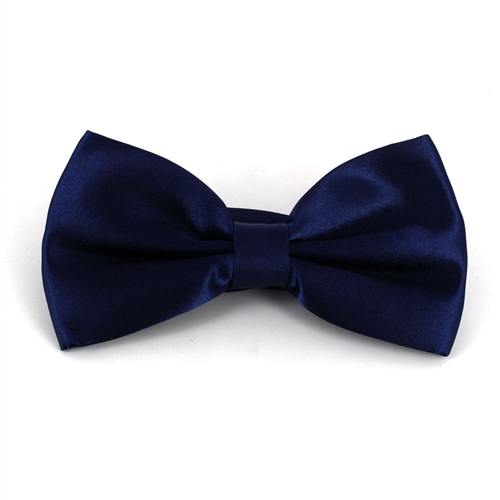 Papillon liscio in raso blu scuro