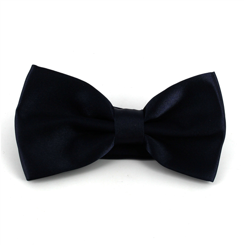 Papillon liscio in raso blu scuro
