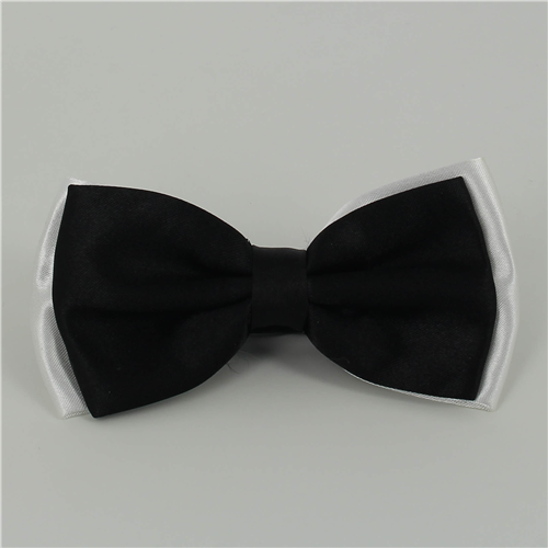 Papillon in Satin Bianco e Nero