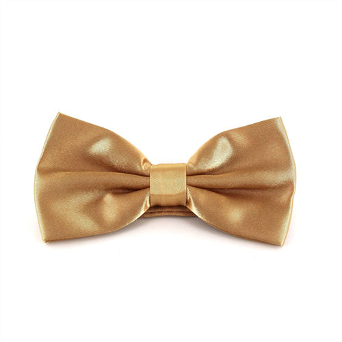 Papillon liscio in raso color champagne