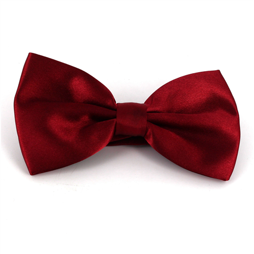 Papillon in raso bordeaux liscio