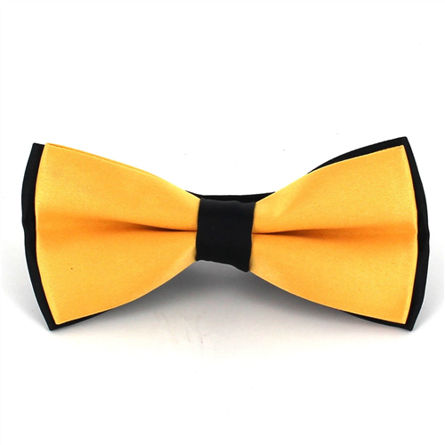 Papillon in Satin Nero e Giallo