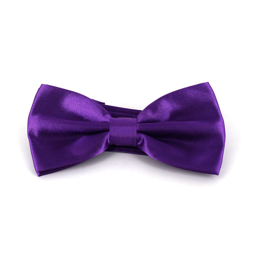 Papillon liscio in raso viola