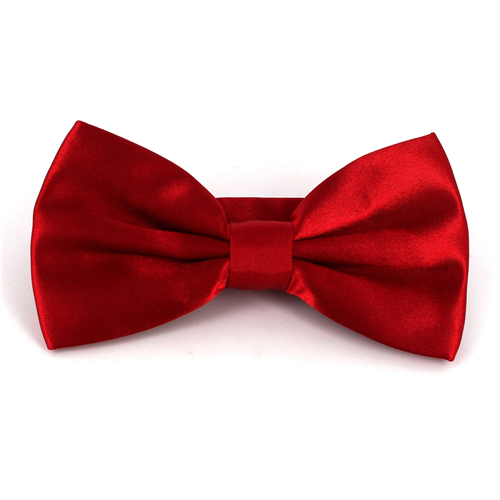 Papillon in raso rosso liscio