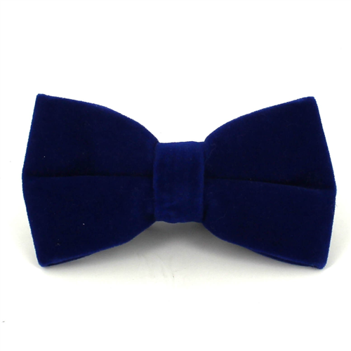 Papillon in Velluto Blu Liscio