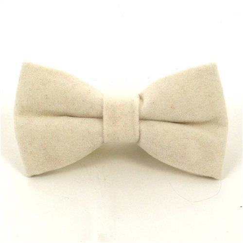 Papillon in Velluto Bianco Liscio