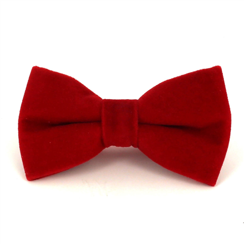 Papillon in Velluto Rosso Liscio