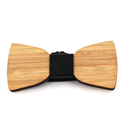 Papillon in Legno di Bambù e Pelle
