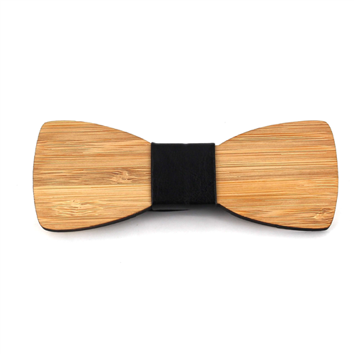 Papillon in Legno di Bambù e Pelle