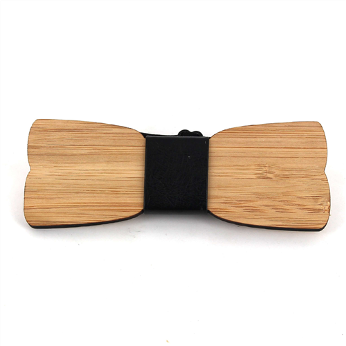 Papillon in Legno di Bambù e Pelle