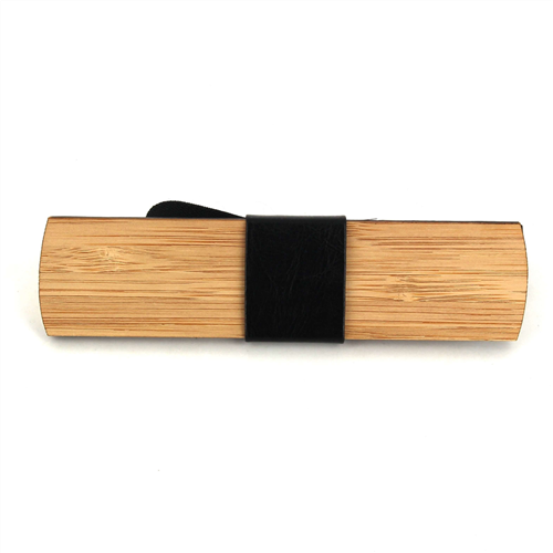 Papillon in Legno di Bambù e Pelle
