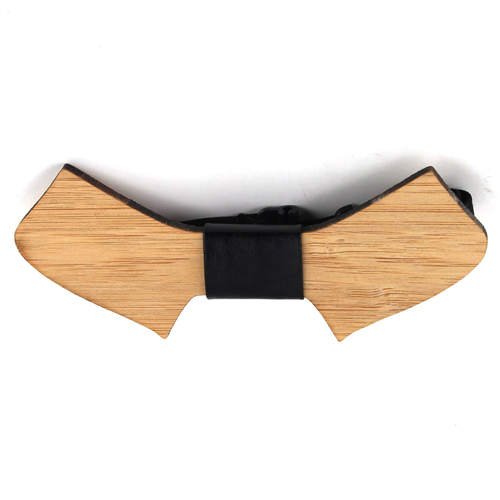 Papillon in Legno di Bambù e Pelle
