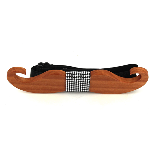 Papillon in Legno con Baffi