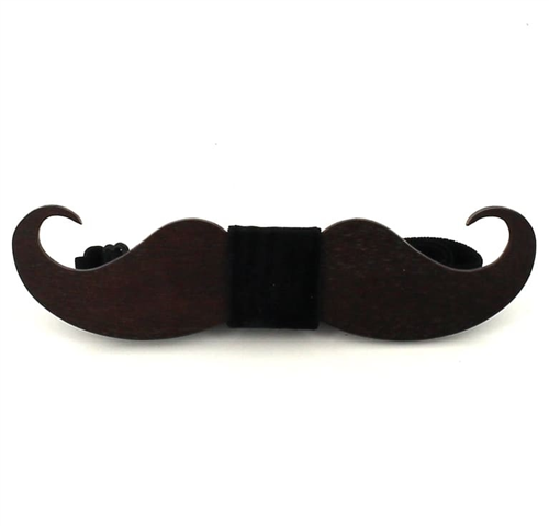 Papillon in Legno con Baffi