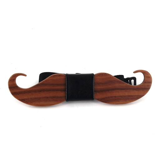 Papillon in Legno con Baffi