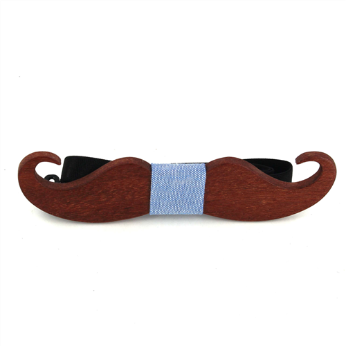 Papillon in Legno con Baffi