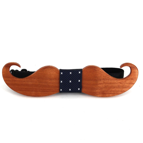 Papillon in Legno con Baffi