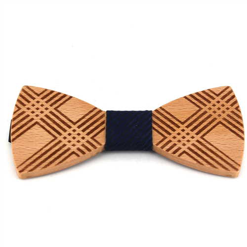 Papillon in Legno a Quadretti