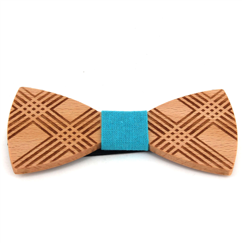Papillon in legno a quadri