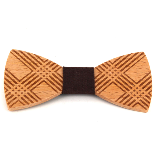 Papillon in legno a quadri