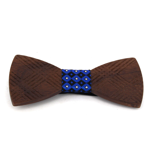 Papillon in Legno a Quadretti