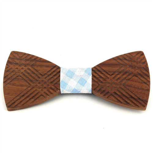 Papillon in Legno a Quadretti