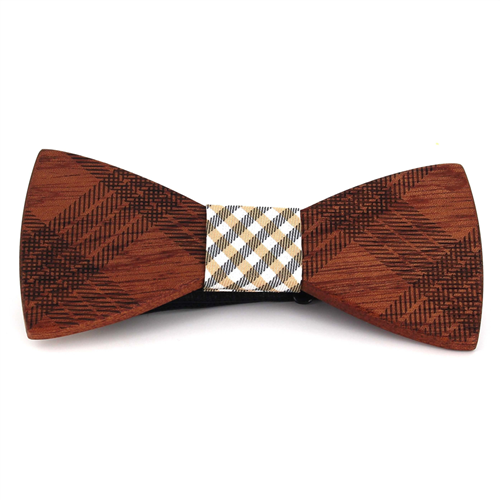Papillon in legno a quadri