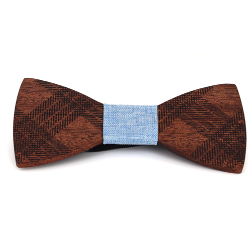 Papillon in legno a quadri