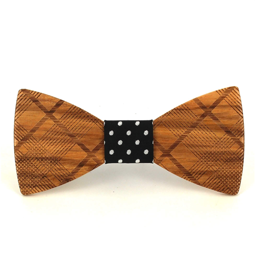 Papillon in Legno a Quadretti